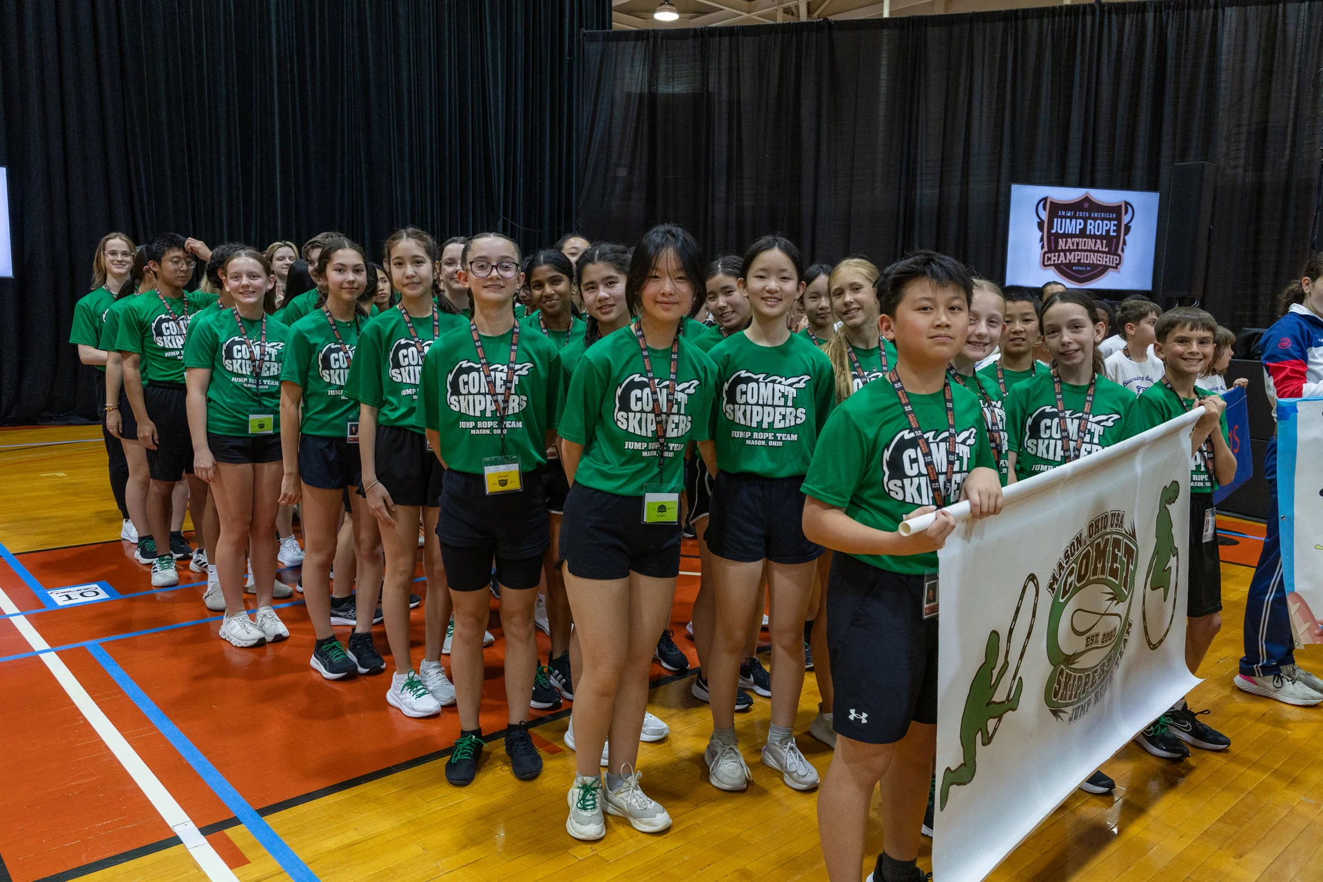 Comet Skippers gathered as a team